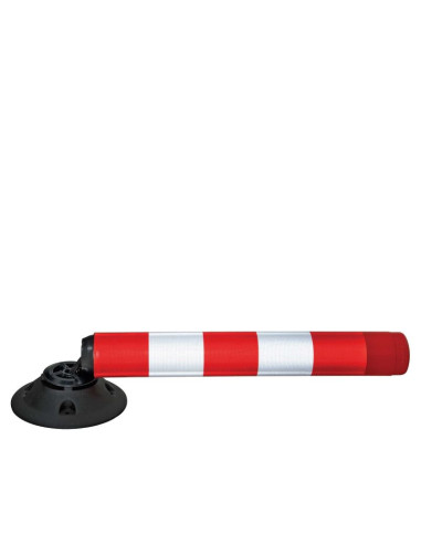 Flexibele afzetpaal FlexPin met voet, rood wit