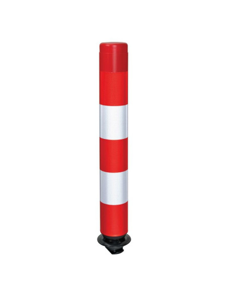 Flexibele afzetpaal FlexPin met voet, rood wit