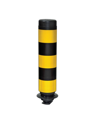 Flexibele afzetpaal FlexPin met voet, geel zwart