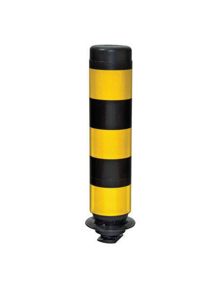 Flexibele afzetpaal FlexPin met voet, geel zwart