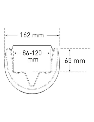 Morion aanrijdbeveiliging stellingen - 86 tot 120 mm