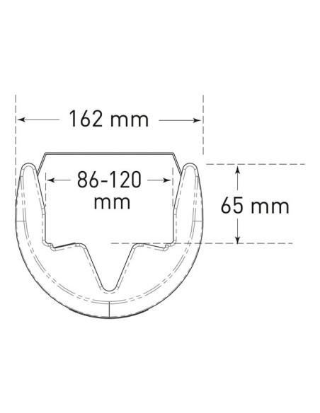 Morion aanrijdbeveiliging stellingen - 86 tot 120 mm