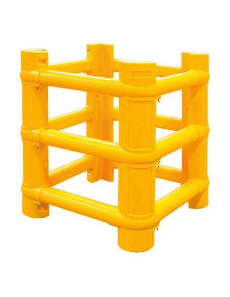 Morion kolombeschermer zuilen, kunststof, geel