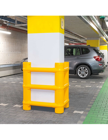 Morion kolombeschermer zuilen, kunststof, geel