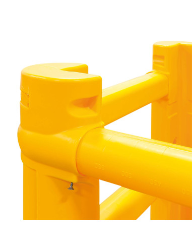 Morion kolombeschermer zuilen, kunststof, geel