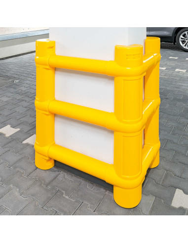 Morion kolombeschermer zuilen, kunststof, geel