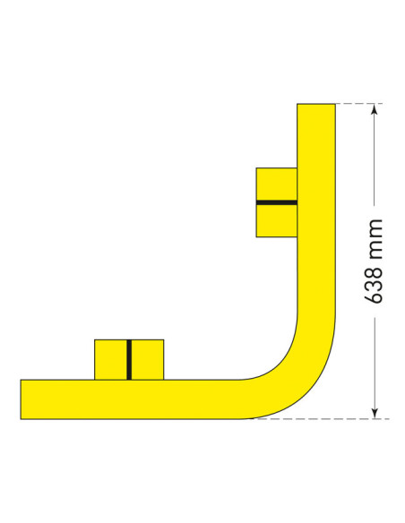 BLACK BULL hoekstuk voor stootbalk, geel, buitenhoek