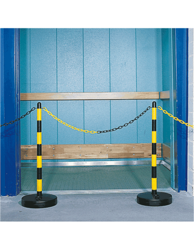 Kunststof ketting, geel zwart, maximaal 10 meter