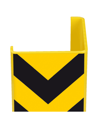 Hoekbeschermer muur met pijlen, 400 x 160 mm, geel zwart