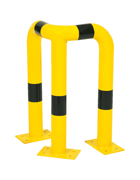 Hoekbeschermer muur, 650 x 350 mm, geel zwart