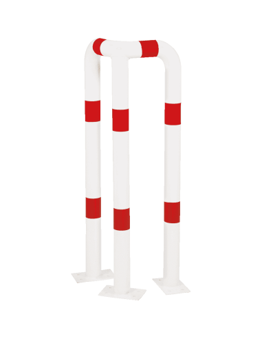 Hoekbeschermer muur, 1150 x 350 mm, rood wit