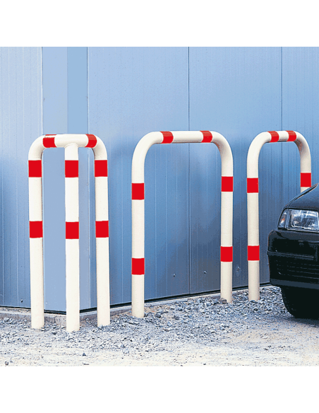 Hoekbeschermer muur Light, 350 x 1000 mm, rood wit