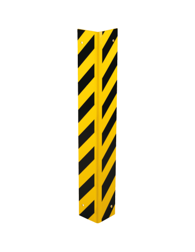 Hoekbeschermer muur, wandbevestiging, geel zwart, 100 x 1000 mm