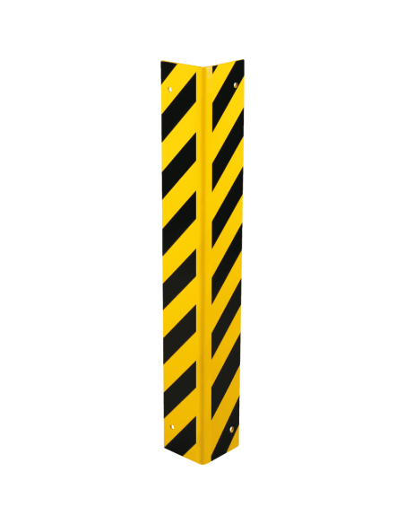 Hoekbeschermer muur, wandbevestiging, geel zwart, 100 x 1000 mm