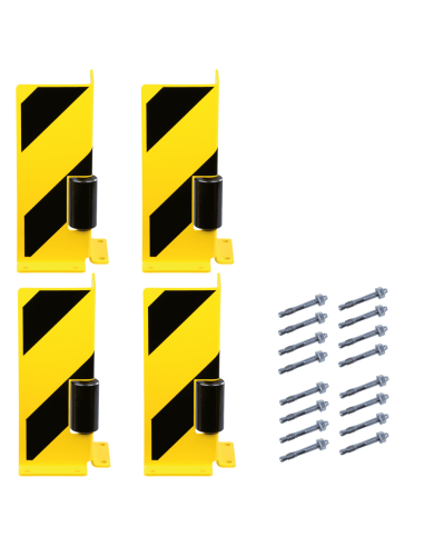 Voordeelset hoekbeschermer muur L-vorm met geleiderol
