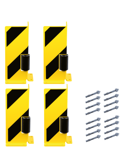 Voordeelset hoekbeschermer muur L-vorm met geleiderol