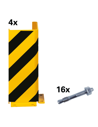 Voordeelset hoekbeschermer muur met strepen, 400 mm