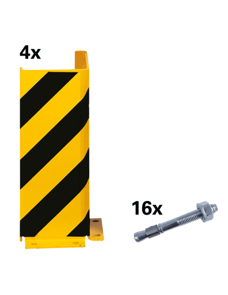 Voordeelset hoekbeschermer muur met strepen, 400 mm