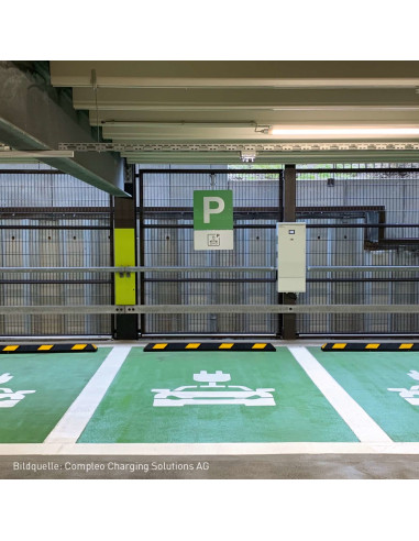 Park-AID parkeerstop, geel zwart