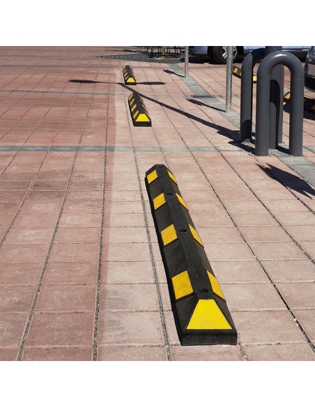 Park-AID parkeerstop, geel zwart