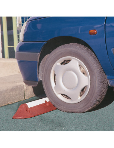 MORION parkeerstop, bruin wit, 750 x 120 mm