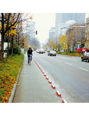 MORION parkeerstop, bruin wit, 750 x 120 mm