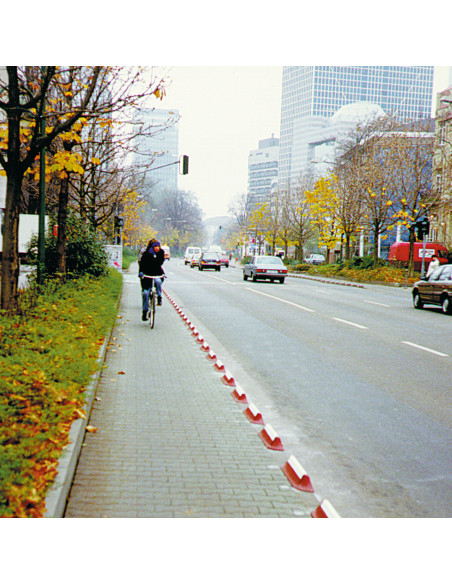 MORION parkeerstop, bruin wit, 750 x 120 mm