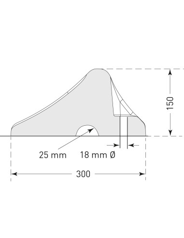 MORION Heavy Duty parkeerstop, 1000 x 300 mm