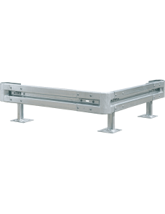 Hoekstuk stalen vangrails, verzinkt staal