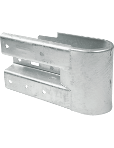 Kopstuk voor stalen vangrails, verzinkt staal, rechts