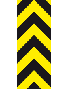 Vervangfolie kolombeschermer met pijlen, 400 mm, 3 stuks, geel zwart