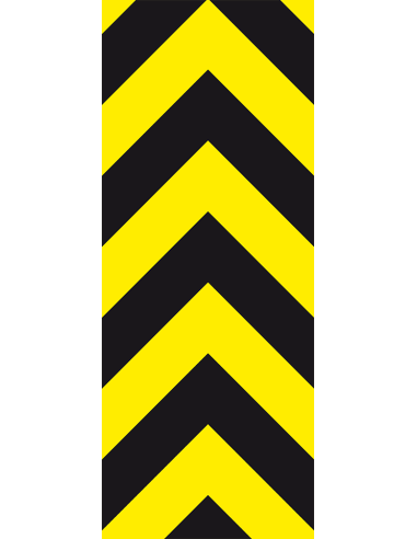 Vervangfolie kolombeschermer met pijlen, 400 mm, 3 stuks, geel zwart