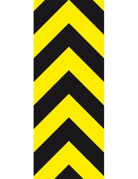 Vervangfolie kolombeschermer met pijlen, 400 mm, 3 stuks, geel zwart