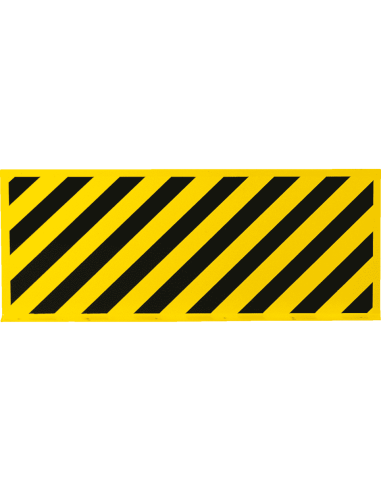 Vervangfolie kolombeschermer met strepen, 400 mm, geel zwart