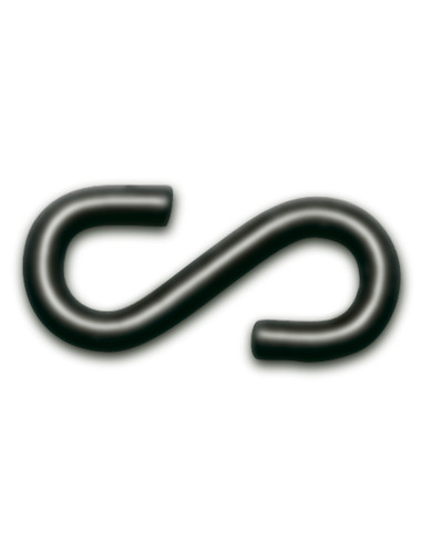 S-haken, thermisch verzinkt staal, zwart