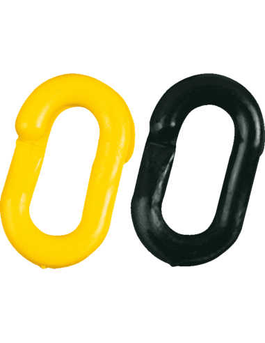 Verbindingsschakels, kunststof, geel zwart