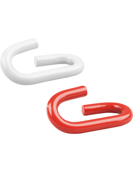 Verbindingsschakels, staal, rood wit