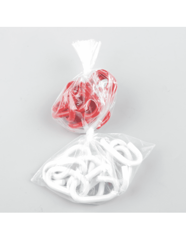 Verbindingsschakels, staal, rood wit