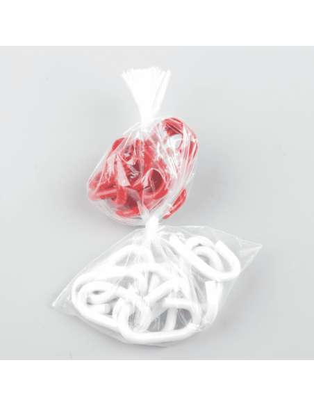 Verbindingsschakels, staal, rood wit