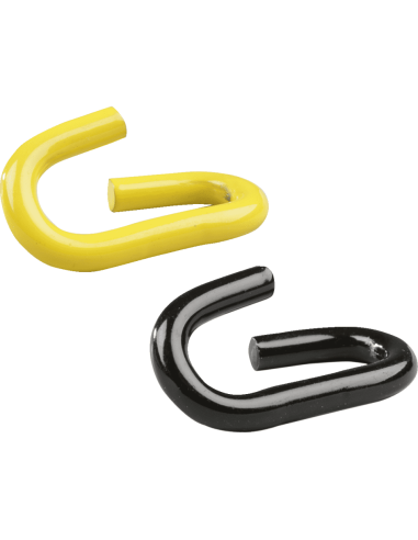 Verbindingsschakels, staal, geel zwart