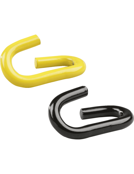 Verbindingsschakels, staal, geel zwart