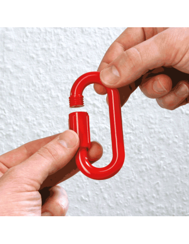 Verbindingsschakels met schroefdraad, kunststof, rood