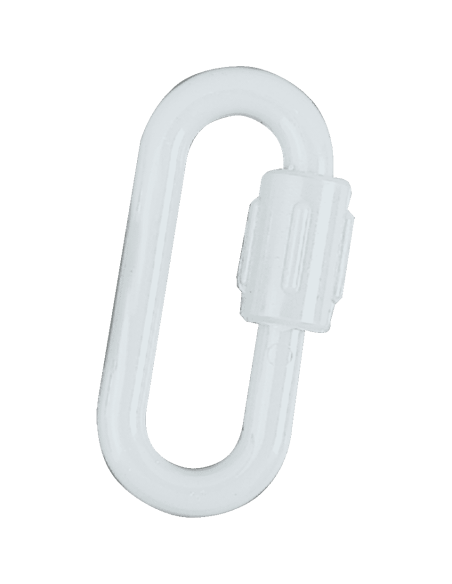 Verbindingsschakels met schroefdraad, kunststof, wit