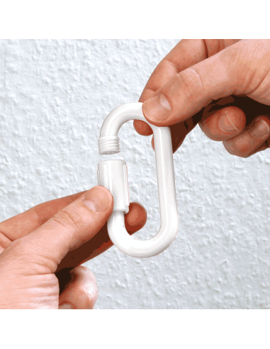 Verbindingsschakels met schroefdraad, kunststof, wit