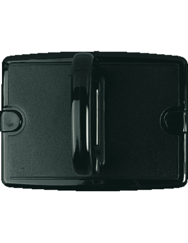 Wandplaat met haak voor afzetketting, zwart