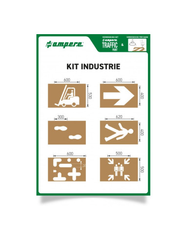 Ampere Traffic spuitsjablonen set industrie - sterk karton