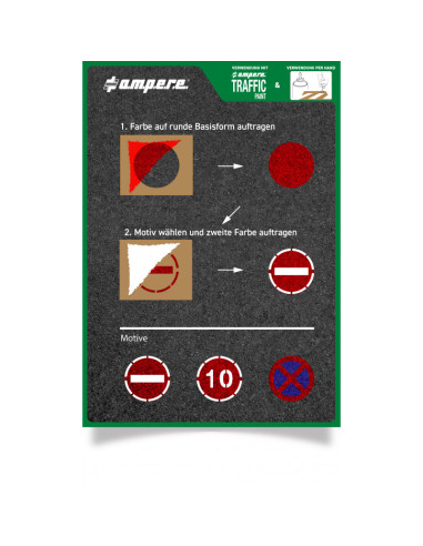 Ampere Traffic spuitsjablonen set industrie 2 - sterk karton, bruin