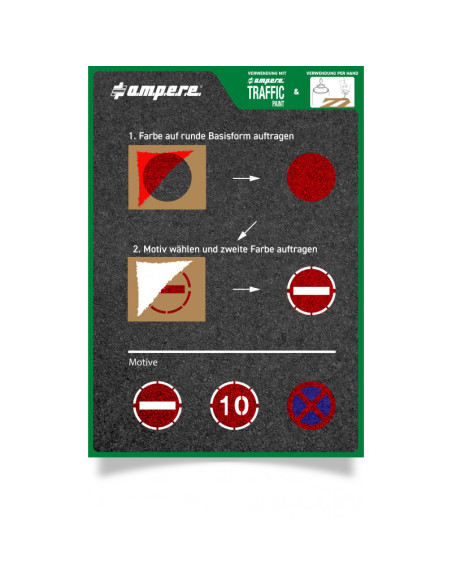 Ampere Traffic spuitsjablonen set industrie 2 - sterk karton, bruin