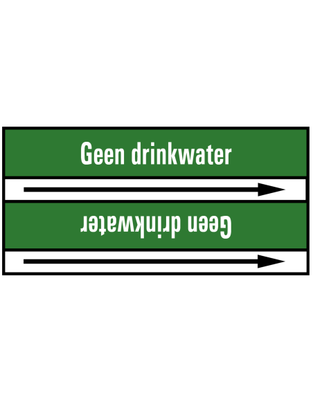 Geen drinkwater leidingmarkering op rol, 25 meter