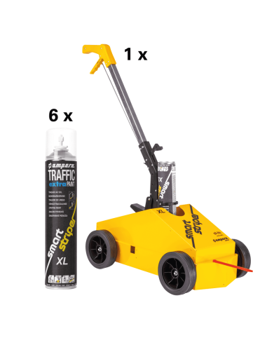 Ampere Smart Striper XL lijnentrekker, 6 bussen witte markeerverf